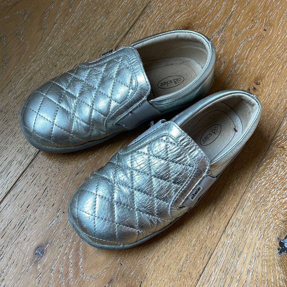 Old Soles metallic gold slip ons shoes
